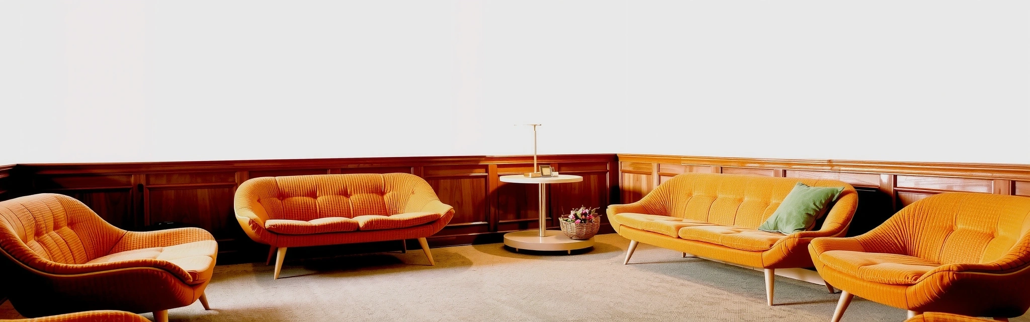 Peaceful setting for communication, warm and inviting atmosphere with soft lighting and comfortable seating, symbolizing open dialogue and connection. No text.