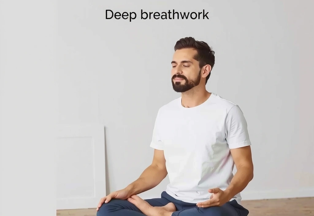 Person practicing breathwork for stress relief