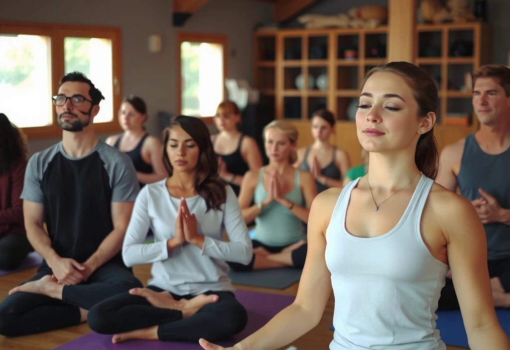 Group meditation session
